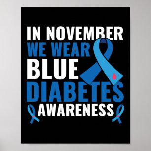 Poster Em novembro, Vestimos a consciência da diabetes az