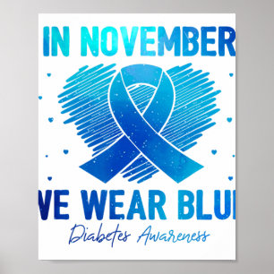 Poster Em novembro, Vestimos a consciência dos gnomos azu