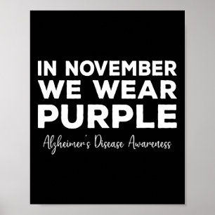 Poster Em novembro Vestimos a Doença de Heimerheimer Roxo