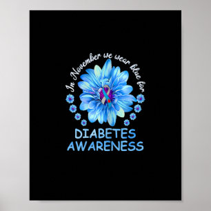 Poster Em novembro Vestimos Diabetes Azuis
