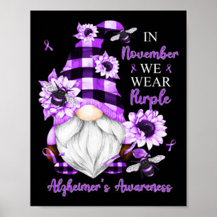 Poster Em novembro Vestimos Gnomos Roxos Alzheimer Awaren
