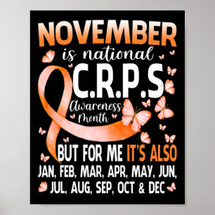 Poster Em novembro, Vestimos o Orange Ribbon CRPS Sensibi