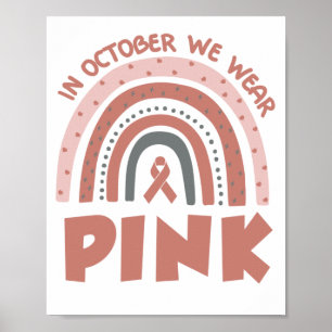 Poster Em outubro, Vestimos a consciência cor-de-rosa do