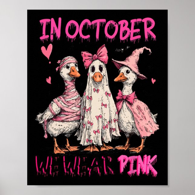 Poster Em outubro, Vestimos a consciência cor-de-rosa do  (Frente)