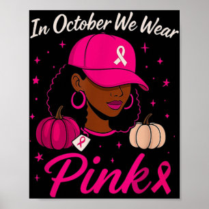 Poster Em outubro, Vestimos a Sensibilização do Cancer de