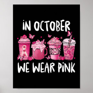 Poster Em outubro, Vestimos Cancer de Mama do Dia das Bru
