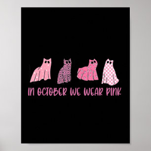 Poster Em outubro Vestimos Ghost Cats Cancer Awa