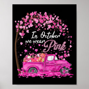 Poster Em outubro, Vestimos Gi de Sensibilização do Cance