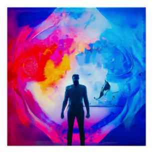 Póster Em pé nas cores