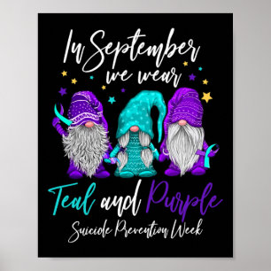 Poster Em Setembro, Vestimos A Preve De Suicídio Em Teal