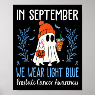 Poster Em setembro Vestimos O Cancer Da Próstata Azul Cla