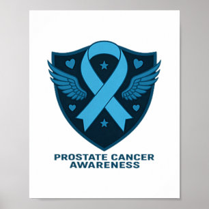 Poster Em setembro Vestimos O Cancer Da Próstata Azul Cla