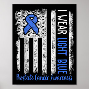 Poster Em setembro Vestimos O Cancer Da Próstata Azul Cla