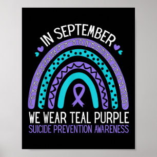 Poster Em setembro, Vestimos O Suicídio De Fita Roxa Teal