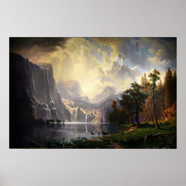 Poster Em Sierra Nevada por Albert Bierstadt (Frente)