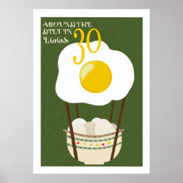 Poster Em Torno Da Dieta Em 30 Ovos
