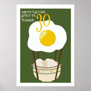 Poster Em Torno Da Dieta Em 30 Ovos