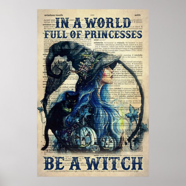 Poster Em um Cheio mundial de princesas seja uma bruxa (Frente)