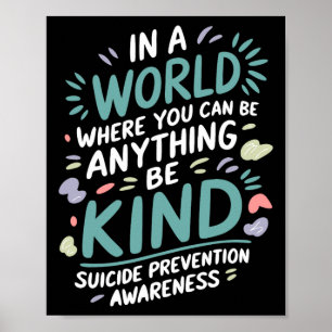 Poster Em Um Mundo Seja Amável Apoie A Prevenção Contra S