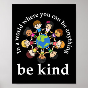 Poster Em Um Mundo Seja Crianças Da Terra Dia Da Bondade
