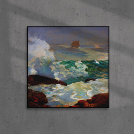 Poster Em uma costa de sotavento Winslow Homer 1900