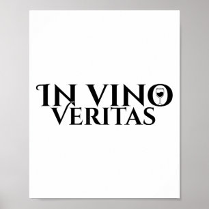 Poster Em Vino Veritas _ Latim _ Roma Antiga _ Amor Vinho