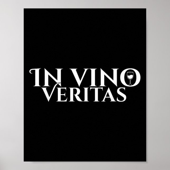 Poster Em Vino Veritas _ Latim _ Roma Antiga _ Amor Vinho (Frente)
