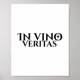 Poster Em Vino Veritas _ Latim _ Roma Antiga _ Amor Vinho