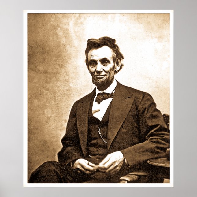 Poster Emancipador do Excelente - Abe Lincoln (1865) (Frente)