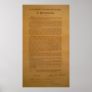 Poster Emancipation Proclamation Typeset 1864
