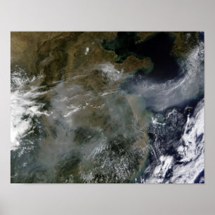 Póster Embaçamento através da planície de China norte