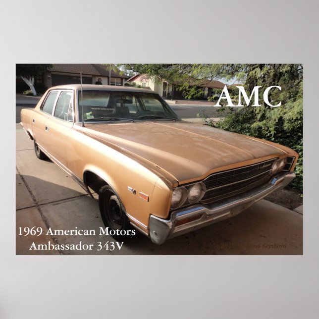 Póster Embaixador dos Motores Americanos da AMC, 1969 (Frente)