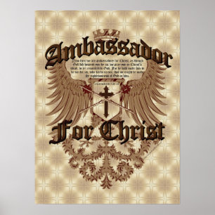 Póster Embaixador Para Cristo, verso da bíblia dos