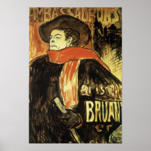 Poster Embaixadores, Aristide Bruant, por Toulouse Lautre