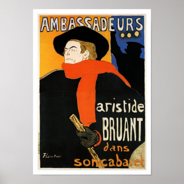 Poster Embaixadores Aristide Bruant - Toulouse Lautrec (Frente)