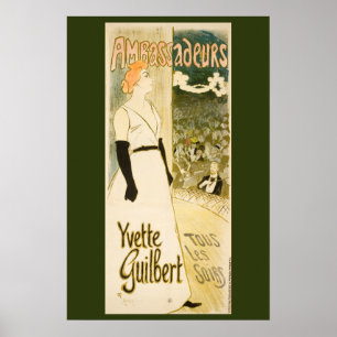 Poster Embaixadores Yvette Guilbert por Theophile Steinle
