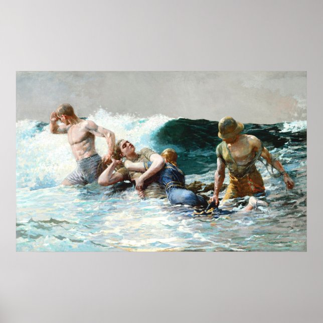 Poster Embaixo de Winslow Homer (Frente)