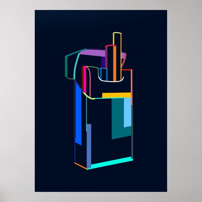 Poster Embalagem aberta de cigarros (Frente)