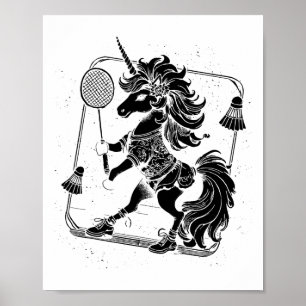 Poster Embalagem Do Jogador De Badminton