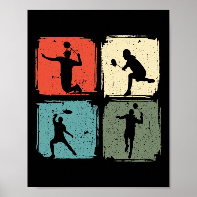 Poster Embalagem Do Jogador De Badminton (Frente)
