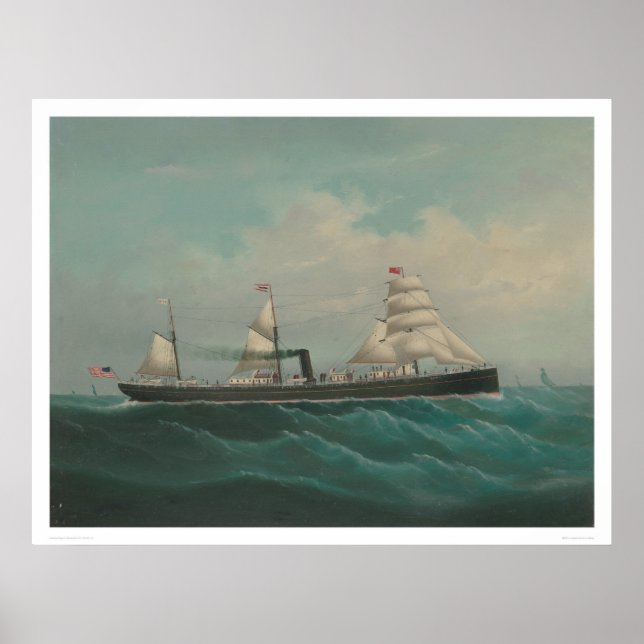 Póster Embarcação marítima - Cidade do Rio de Janeiro (12 (Frente)