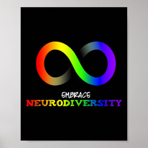 Poster Embarcar Neurodiversity Autism Asd Adhd Rainbow In
