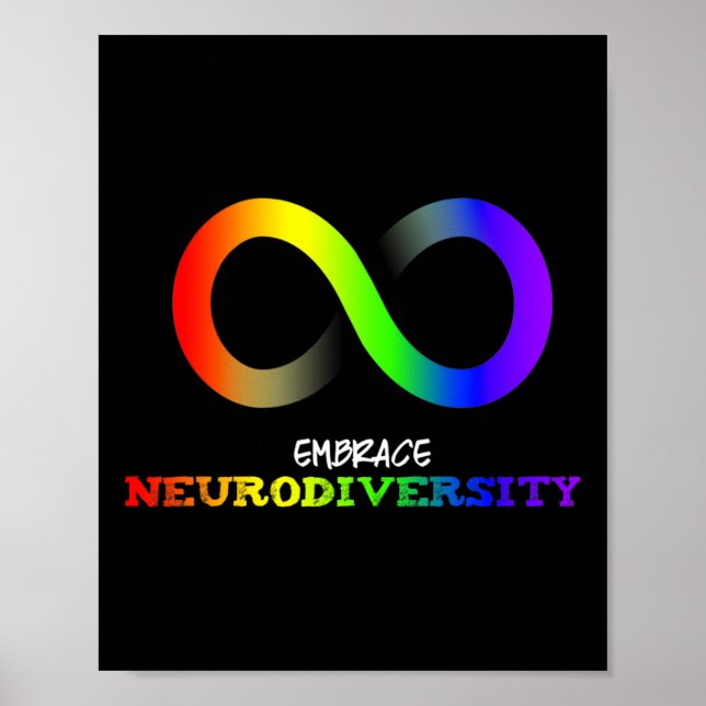 Poster Embarcar Neurodiversity Autism Asd Adhd Rainbow In (Frente)