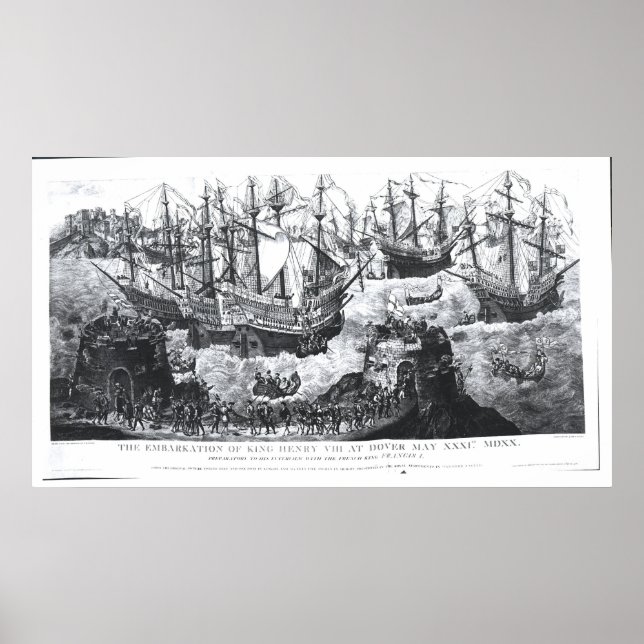 Póster Embarque de Henrique VIII em Dover (Frente)