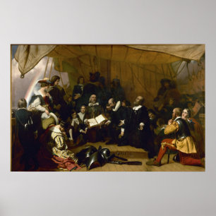 Póster Embarque dos peregrinos