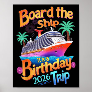 Poster Embarque No Navio É Uma Viagem De Aniversário Fest