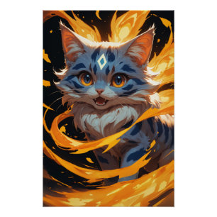 Póster Ember Arcana: A Familiar de Kitten Flamebound