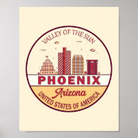 Emblem Skyline da Cidade de Phoenix Arizona