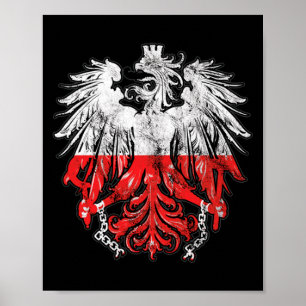 Poster Emblema da Águia da Polônia Raízes do Patrimônio P
