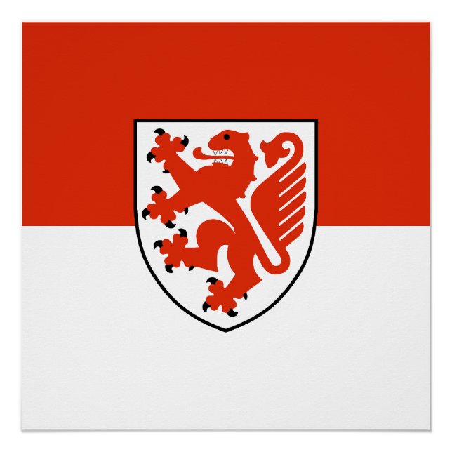 Póster emblema da cidade de Braunschweig símbolo da bande (Frente)